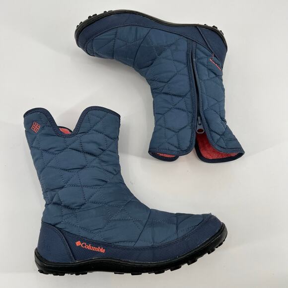 Columbia blue Women's Minx Slip II OH Winter Boot faux fur lined waterproof sz 6 - Picture 5 of 7